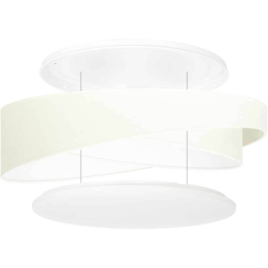 BRILAGI - LED dimmbare Deckenleuchte VELVET TWIST LED/36W/230V 3000-6000K Ø 65 cm Wi-Fi Tuya Beacon beige + Fernbedienung