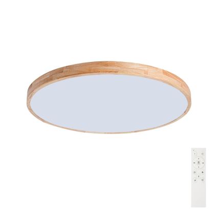 Brilagi - WOODLINE dimmbare LED-Deckenleuchte LED/100W/230V 3000-6000K Eiche Ø 80 cm + Fernbedienung