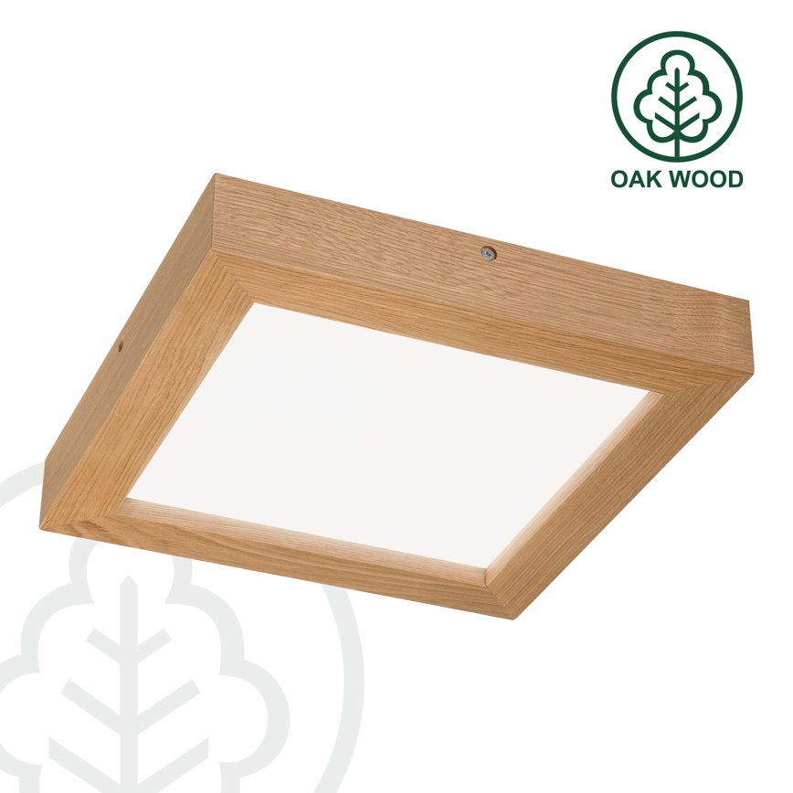 Brilagi - Dimmbare LED-Deckenleuchte für Badezimmer WOODY FRAME LED/24W/230V Eiche 30x30 cm 3000-6000K IP44 + Fernbedienung