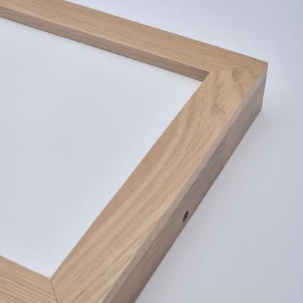 Brilagi - Dimmbare LED-Deckenleuchte für Badezimmer WOODY FRAME LED/24W/230V Eiche 30x30 cm 3000-6000K IP44 + Fernbedienung