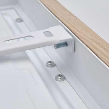 Brilagi - Dimmbare LED-Deckenleuchte für Badezimmer WOODY FRAME LED/24W/230V Eiche 30x30 cm 3000-6000K IP44 + Fernbedienung