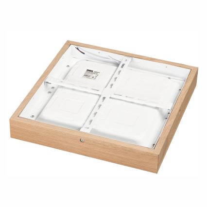 Brilagi - Dimmbare LED-Deckenleuchte für Badezimmer WOODY FRAME LED/24W/230V Eiche 30x30 cm 3000-6000K IP44 + Fernbedienung