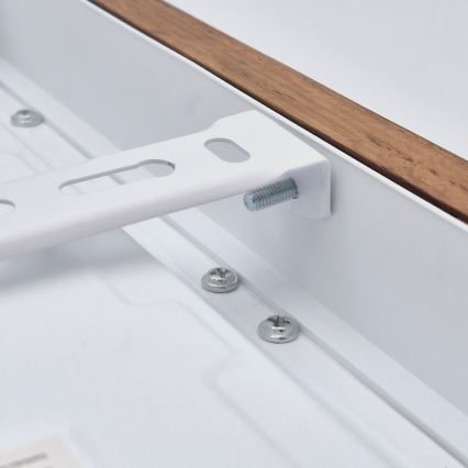 Brilagi - Dimmbare LED-Deckenleuchte für Badezimmer WOODY FRAME LED/24W/230V Eiche Kirsche 30x30 cm 3000-6000K IP44 + Fernbedienung