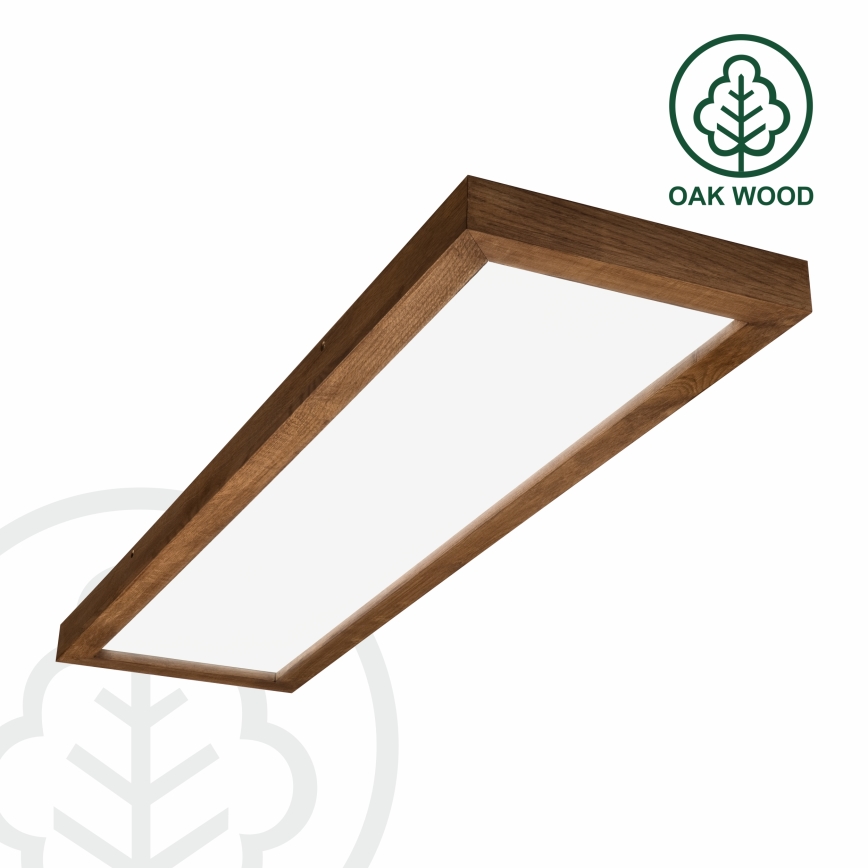 Brilagi - Dimmbare LED-Deckenleuchte für Badezimmer WOODY FRAME LED/50W/230V Eiche Kirsche 120x30 cm 3000-6000K IP44 + Fernbedienung