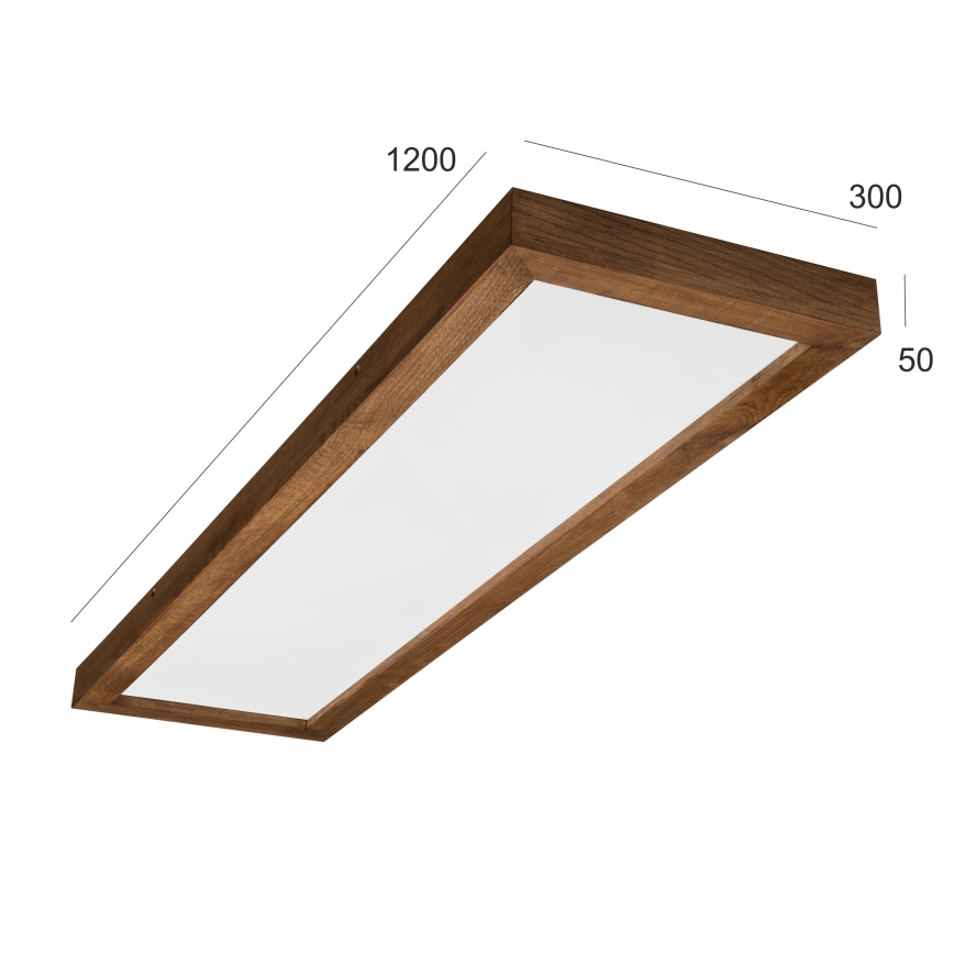 Brilagi - Dimmbare LED-Deckenleuchte für Badezimmer WOODY FRAME LED/50W/230V Eiche Kirsche 120x30 cm 3000-6000K IP44 + Fernbedienung