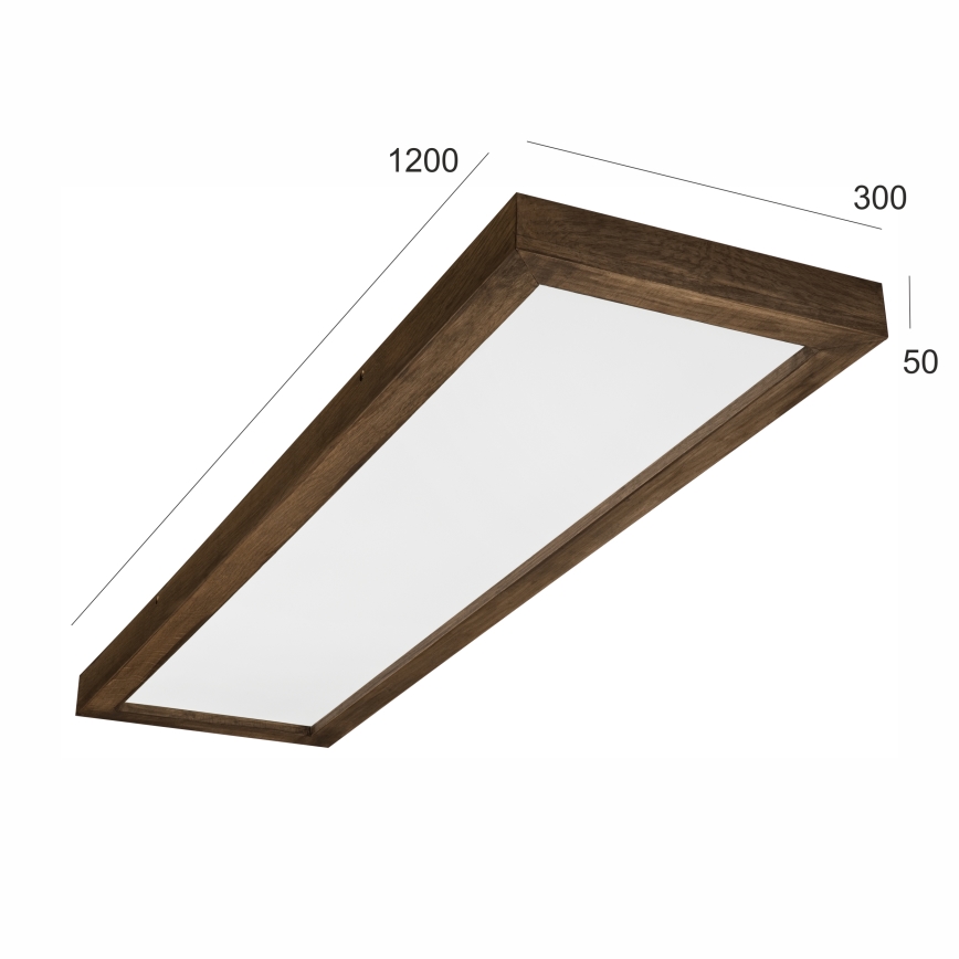 Brilagi - Dimmbare LED-Deckenleuchte für Badezimmer WOODY FRAME LED/50W/230V Eiche 120x30 cm 3000-6000K IP44 + Fernbedienung