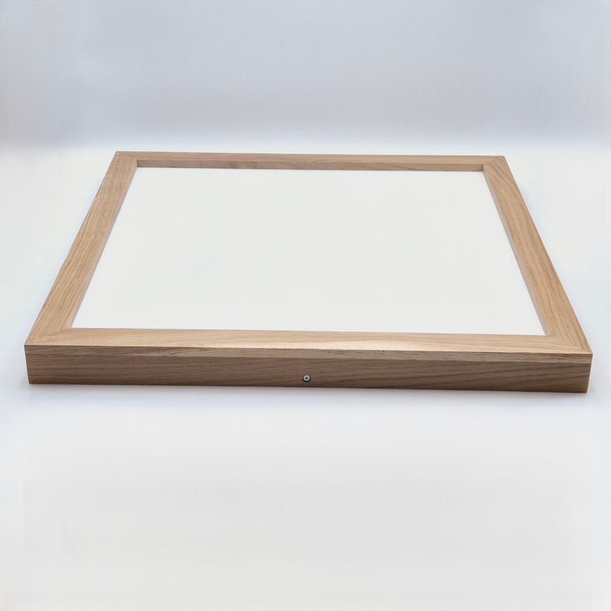 Brilagi - Dimmbare LED-Deckenleuchte für Badezimmer WOODY FRAME LED/50W/230V Eiche 60x60 cm 3000-6000K IP44 + Fernbedienung