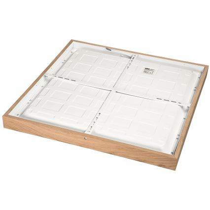 Brilagi - Dimmbare LED-Deckenleuchte für Badezimmer WOODY FRAME LED/50W/230V Eiche 60x60 cm 3000-6000K IP44 + Fernbedienung