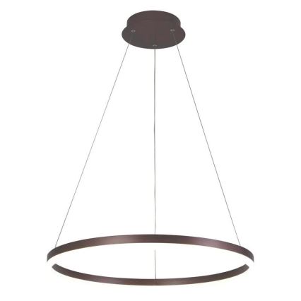 Brilagi - dimmbare LED-Hängeleuchte CIRCLE, 42 W, 230 V, 3000–6500 K, Ø 60 cm, braun, inkl. Fernbedienung