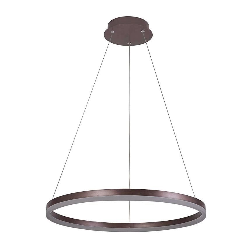 Brilagi - dimmbare LED-Hängeleuchte CIRCLE, 42 W, 230 V, 3000–6500 K, Ø 60 cm, braun, inkl. Fernbedienung