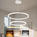 Brilagi - dimmbare LED-Pendelleuchte an Kabel PORTOFINO LED/98W/230V 3000-6000K Ø 80 cm weiß + Fernbedienung