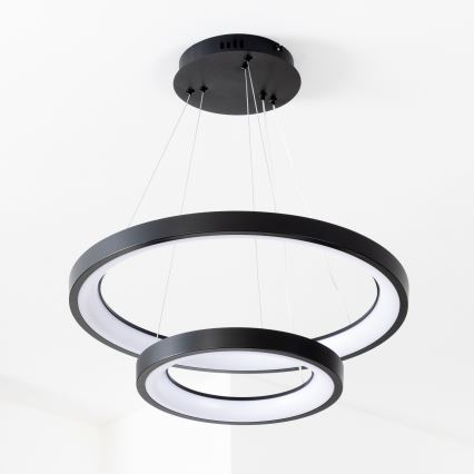Brilagi - LED dimmbare Pendelleuchte an Kabel FALCON SLIM LED/68W/230V 3000–6500K Ø 50 cm schwarz + Fernbedienung