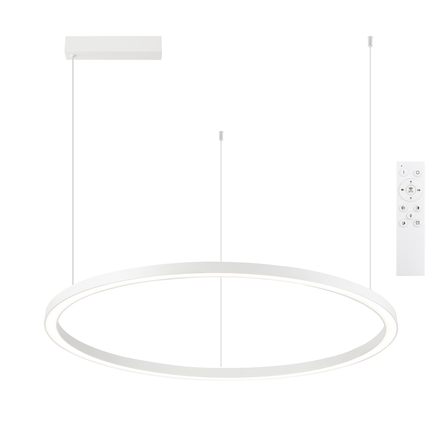 Brilagi - PORTOFINO LED-dimmbare Hängeleuchte an Kabel, LED/60W/230V, 3000–6000K, Ø 80 cm, weiß + Fernbedienung