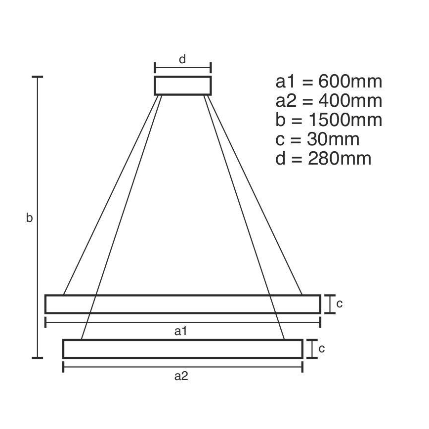 Brilagi - dimmbare LED-Hängeleuchte an Kabel COSMOWAVE LED/115W/230V 3000–6500K + Fernbedienung