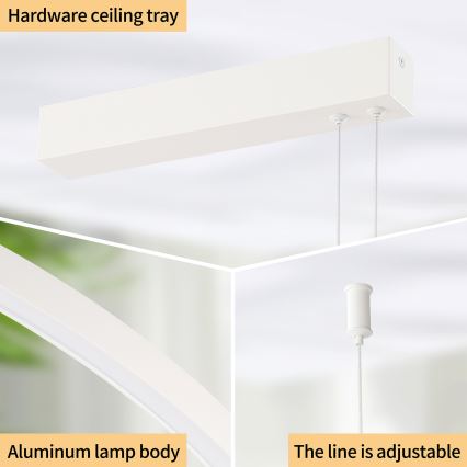 Brilagi - LED dimmbarer Pendelleuchter PORTOFINO an Seilaufhängung LED/98W/230V 3000-6000K weiß + Fernbedienung