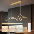 Brilagi - dimmbare LED-Pendelleuchte mit Seilaufhängung SIGNATURE LED/55W/230V 3000-6000K 120x23 cm gold + Fernbedienung