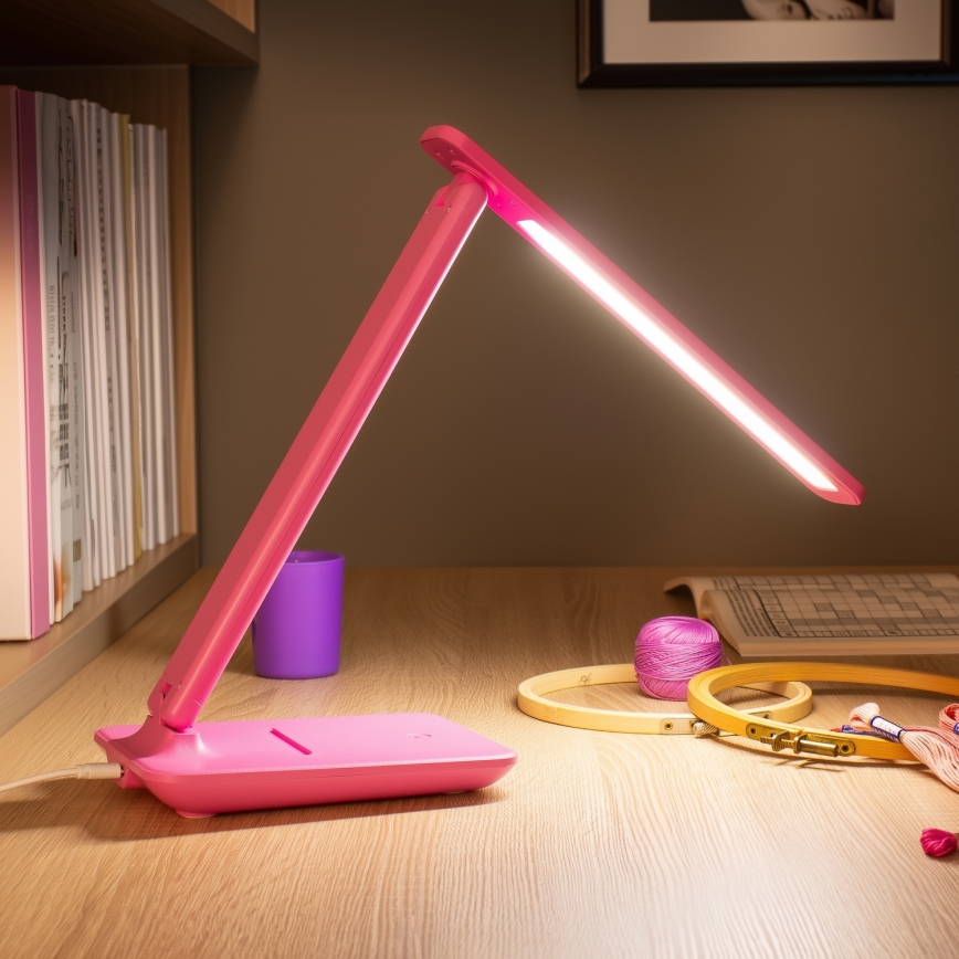 Brilagi - LED dimmbare Tischlampe MODO LED/7W/230V 3000/4000/6500K rosa