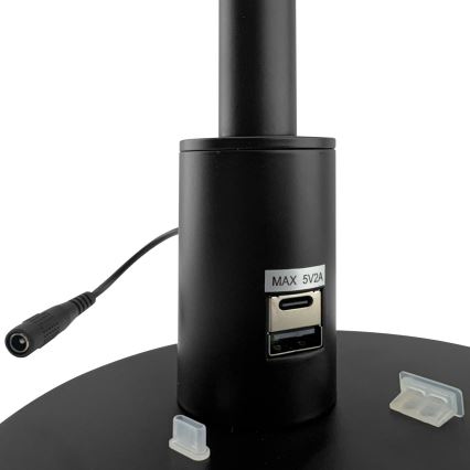 BRILAGI - dimmbare LED-Tischlampe mit USB-Anschlüssen VARIO LED/7W/230V 3000-6500K CRI 96 schwarz
