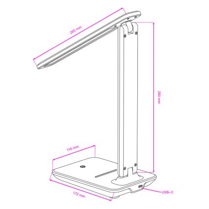 Brilagi - dimmbare LED-Tischlampe MODO LED/7W/230V 3000/4000/6500K schwarz