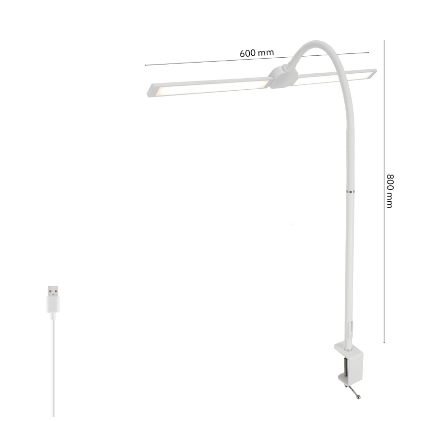 BRILAGI - dimmbare LED-Tischlampe USB VARIO LED/14W/5V 3000-6000K weiß