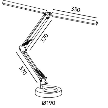 Brilagi - dimmbare LED-Tischlampe VARIO LED/15W/230V 3000-6000K weiß
