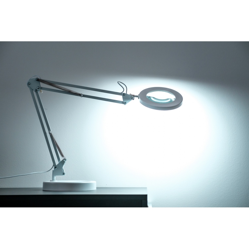 Brilagi - Dimmbare LED-Tischleuchte mit Vergrößerungsglas LENS LED/12W/5V 3000/4200/6000K weiß