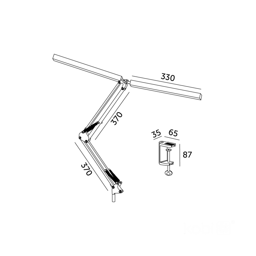 Brilagi - Dimmbare, flexible LED-Tischleuchte VARIO LED/15W/230V 3000-6000K schwarz