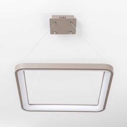 BRILAGI - LED-dimmbare Pendelleuchte mit Seilaufhängung FALCON SLIM LED/50W/230V 3000-6500K 50x50 cm beige + Fernbedienung
