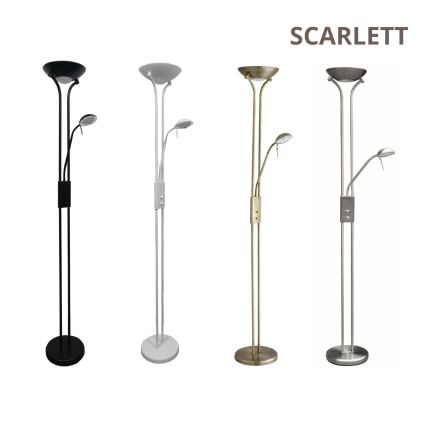 Brilagi - Dimmbare Stehlampe SCARLETT 1xR7s/230W/230V + 1xG9/40W bronzefarben