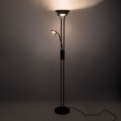 Brilagi - Dimmbare Stehleuchte SCARLETT 1xR7s/230W/230V + 1xG9/40W schwarz