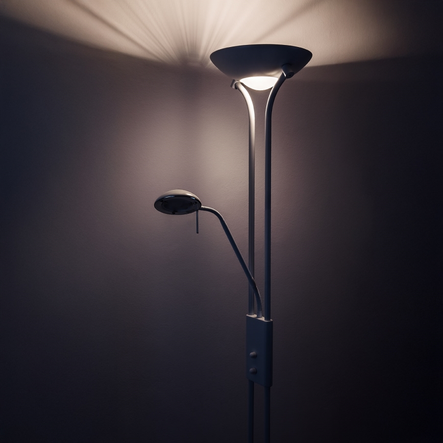Brilagi - Dimmbare Stehleuchte SCARLETT 1xR7s/230W/230V + 1xG9/40W weiß