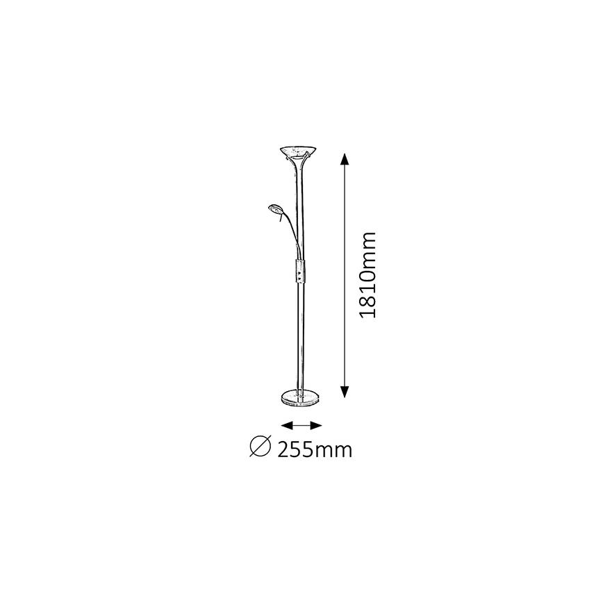 Brilagi - Dimmbare Stehleuchte SCARLETT 1xR7s/230W/230V + 1xG9/40W weiß