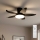 Brilagi - Dimmbarer LED-Deckenventilator, 32 W, 230 V, Ø 95 cm, schwarz, mit Fernbedienung