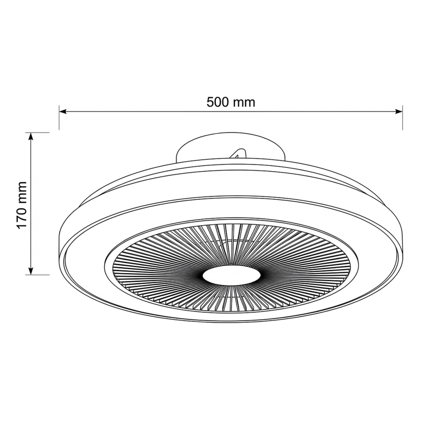 Brilagi - Dimmbarer LED-Deckenventilator LED/38W/230V 50 cm weiß/braun + Fernbedienung