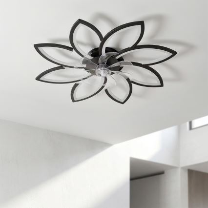 Brilagi - LED-dimmbarer Deckenventilator LED/43W/230V Ø 90 cm schwarz + Fernbedienung
