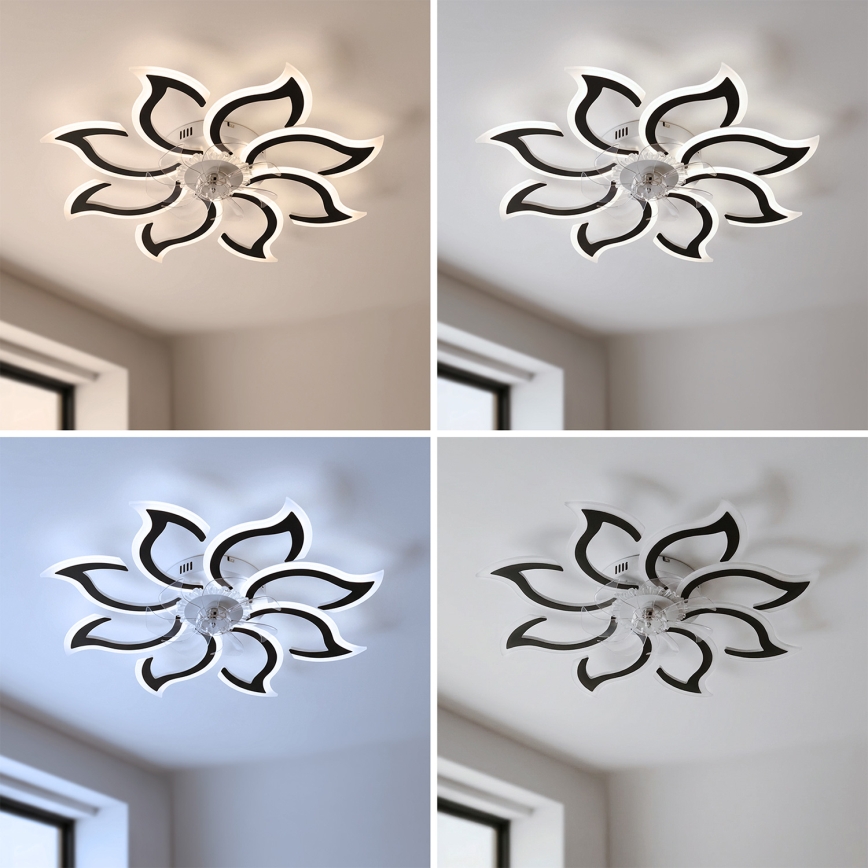 Brilagi - LED-dimmbarer Deckenventilator LED/44W/230V 3000-6500K Ø 90 cm schwarz + Fernbedienung