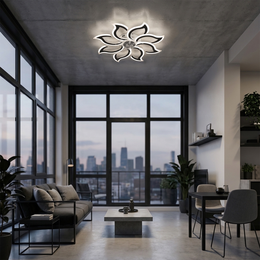 Brilagi - LED-dimmbarer Deckenventilator LED/44W/230V 3000-6500K Ø 90 cm schwarz + Fernbedienung