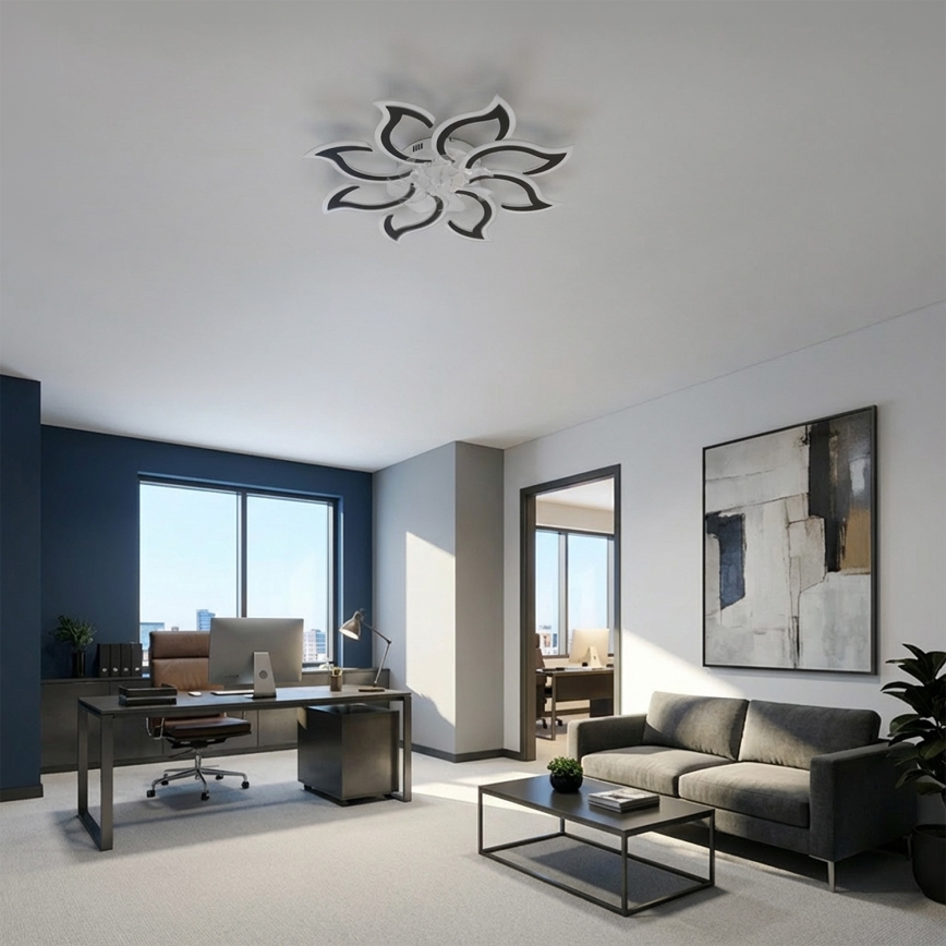Brilagi - LED-dimmbarer Deckenventilator LED/44W/230V 3000-6500K Ø 90 cm schwarz + Fernbedienung