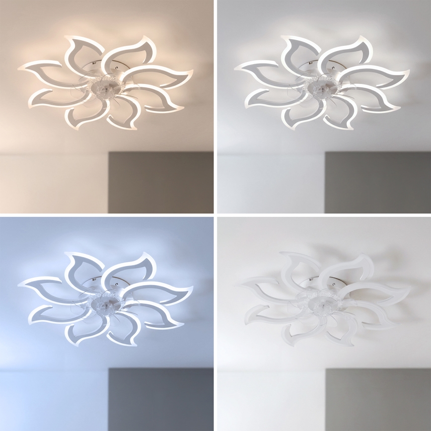 Brilagi - LED-dimmbarer Deckenventilator LED/44W/230V Ø 90 cm weiß + Fernbedienung