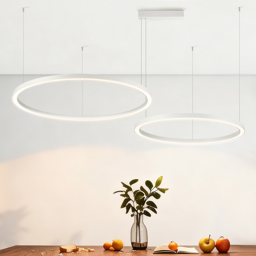 Brilagi - LED-dimmbare Seilpendelleuchte PORTOFINO LED/98W/230V 3000-6000K weiß + Fernbedienung