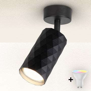 Brilagi - Dimmbarer LED RGBW-Einbau-Spot SELE DIAMANT 1xGU10/6W/230V 3000K Wi-Fi schwarz