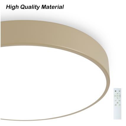 Brilagi - Dimmbare LED-Deckenleuchte POOL SMART LED/48W/230V 3000-6000K Ø 40 cm Wi-Fi Tuya beige + Fernbedienung