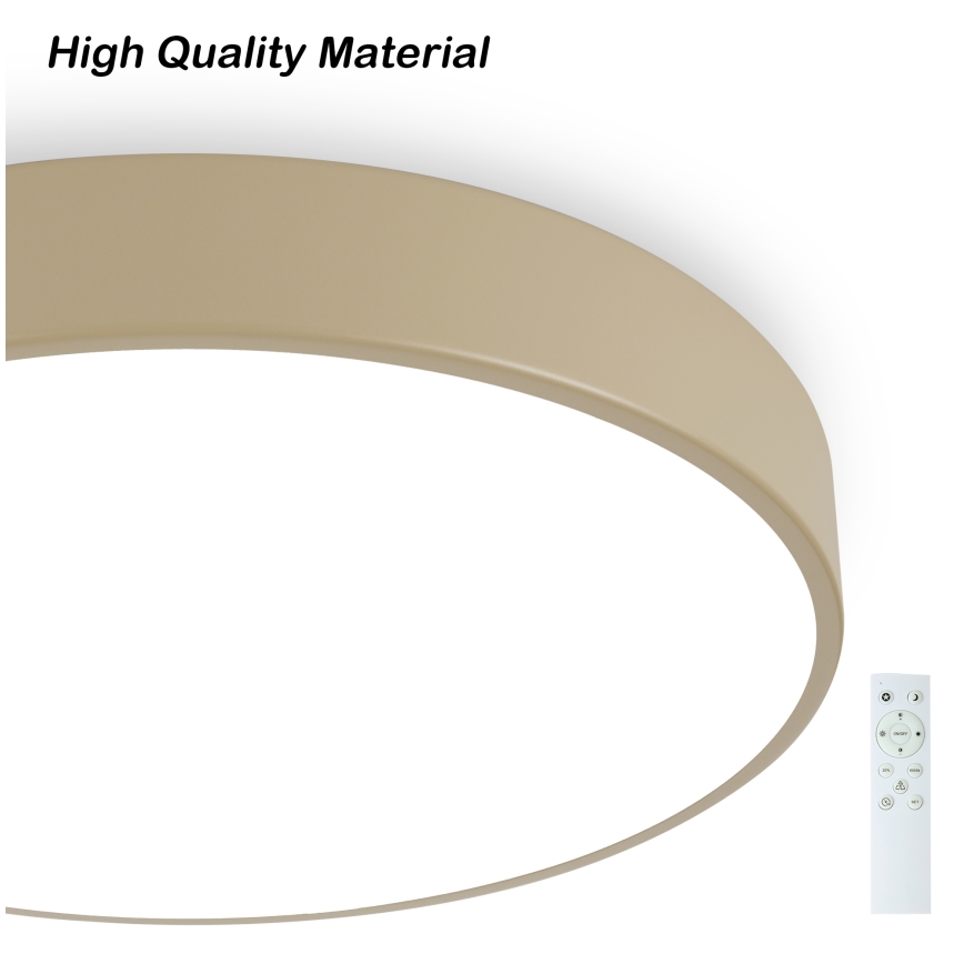 Brilagi - Dimmbare LED-Deckenleuchte POOL SMART LED/48W/230V 3000-6000K Ø 40 cm Wi-Fi Tuya beige + Fernbedienung