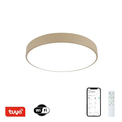 Brilagi - Dimmbare LED-Deckenleuchte POOL SMART LED/48W/230V 3000-6000K Ø 40 cm Wi-Fi Tuya beige + Fernbedienung