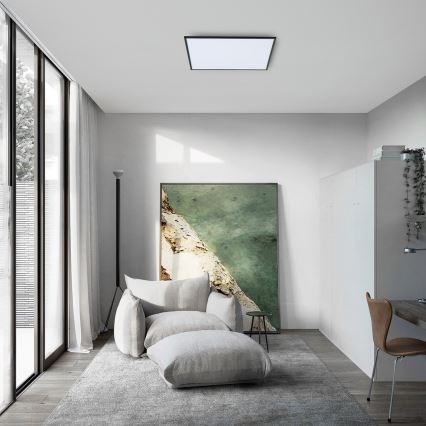 Brilagi - dimmbare LED-Deckenleuchte SLIMFRAME LED/58W/230V 60x60 cm 3000-6000K schwarz + Fernbedienung