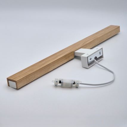 Brilagi - Éclairage de miroir salle de bain WOODY MIRROR LED/12W/230V 60 cm IP44 chêne/blanc