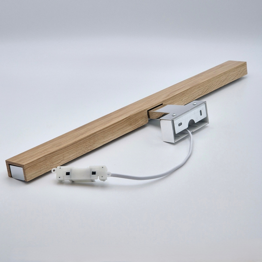 Brilagi - Éclairage de miroir salle de bain WOODY MIRROR LED/12W/230V 60 cm IP44 chêne/chrome brillant