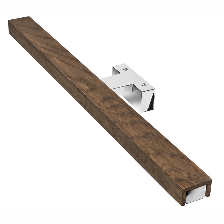 Brilagi - Éclairage de miroir salle de bain WOODY MIRROR LED/12W/230V 60 cm IP44 chêne noyer/chrome brillant