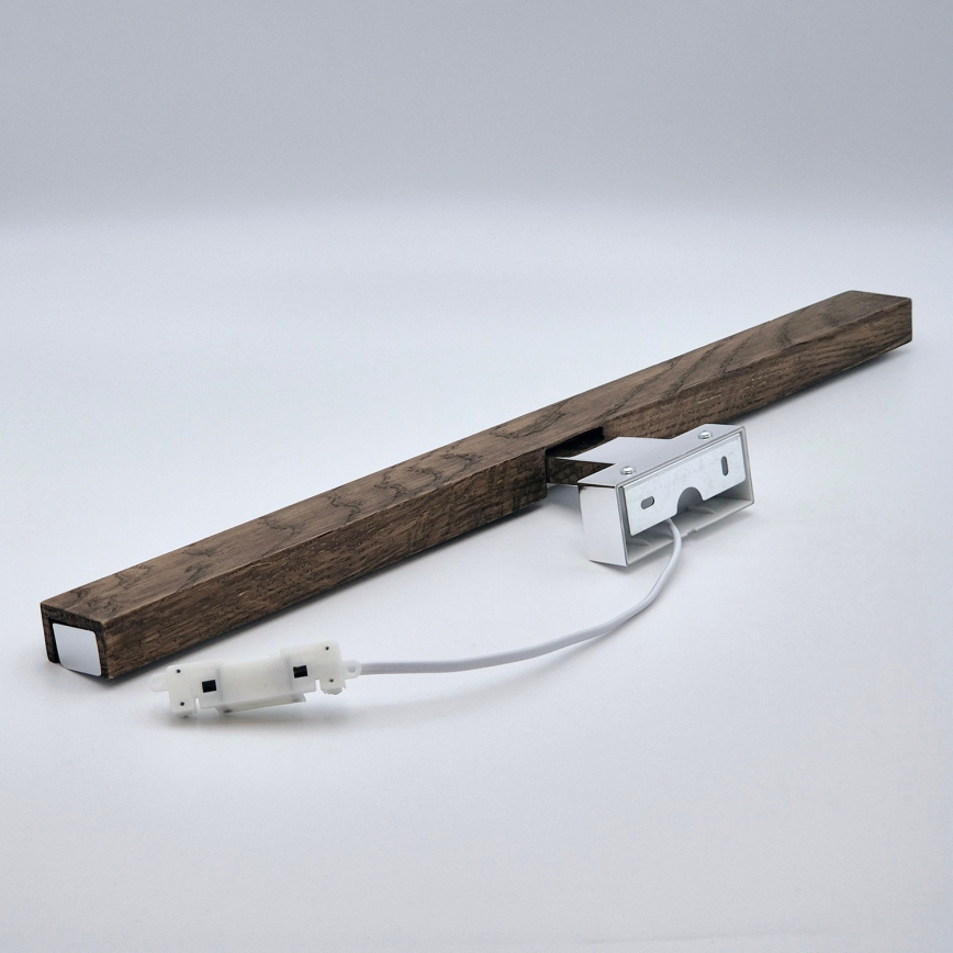 Brilagi - Éclairage de miroir salle de bain WOODY MIRROR LED/12W/230V 60 cm IP44 chêne noyer/chrome brillant