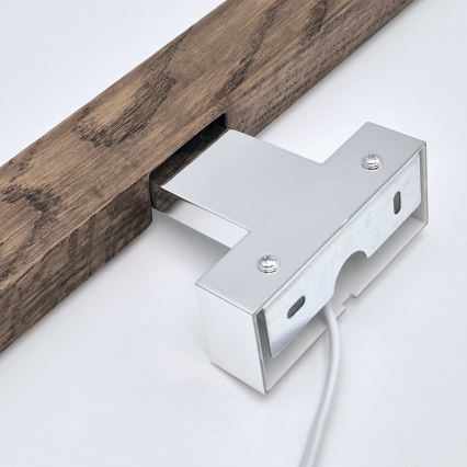 Brilagi - Éclairage de miroir salle de bain WOODY MIRROR LED/12W/230V 60 cm IP44 chêne noyer/chrome brillant
